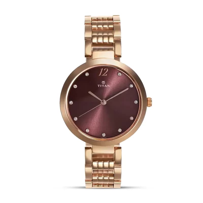 Titan 2480WM02 Sparkle Purple Dial Ladies Watch