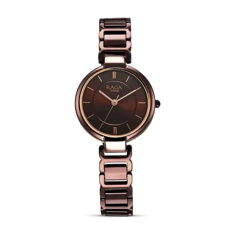 Titan 2608QM02 Raga Delight Brown Dial Ladies Watch
