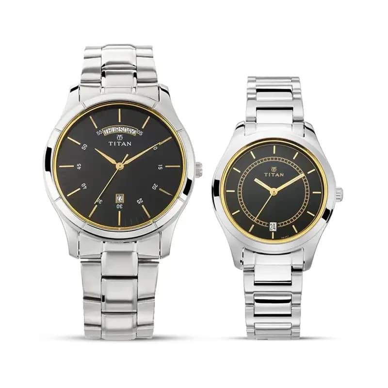 Titan Bandhan Blue Dial Couple Watch | 17672596SM01