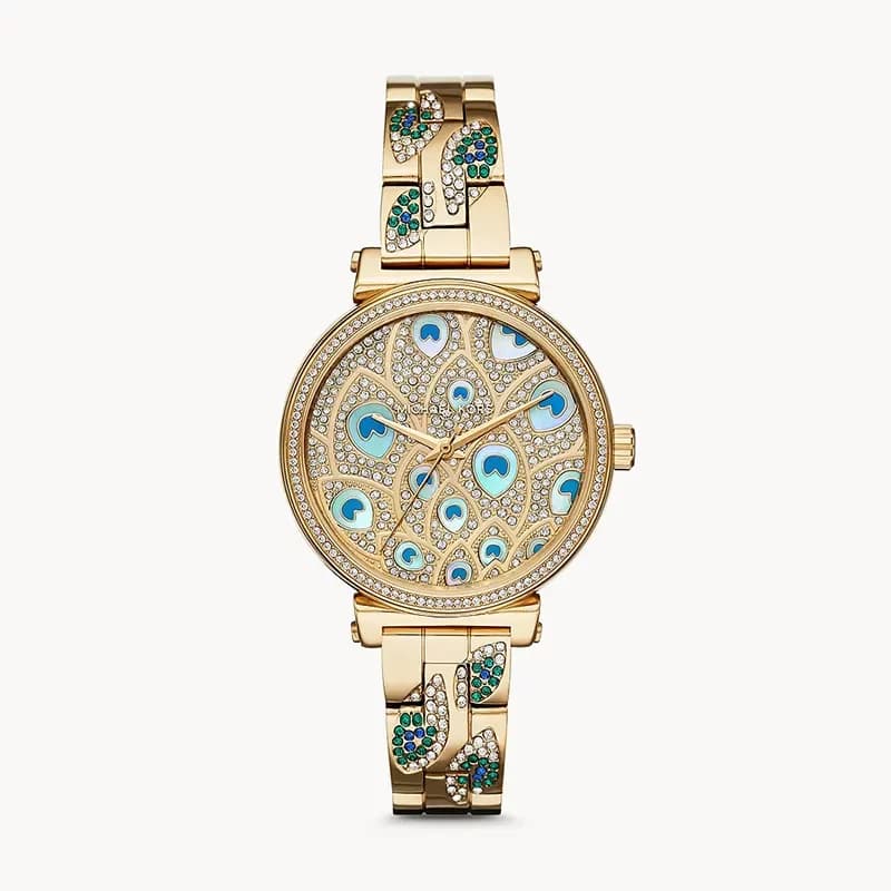 Michael Kors Sofie Peacock Motif Ladies Watch | MK3945