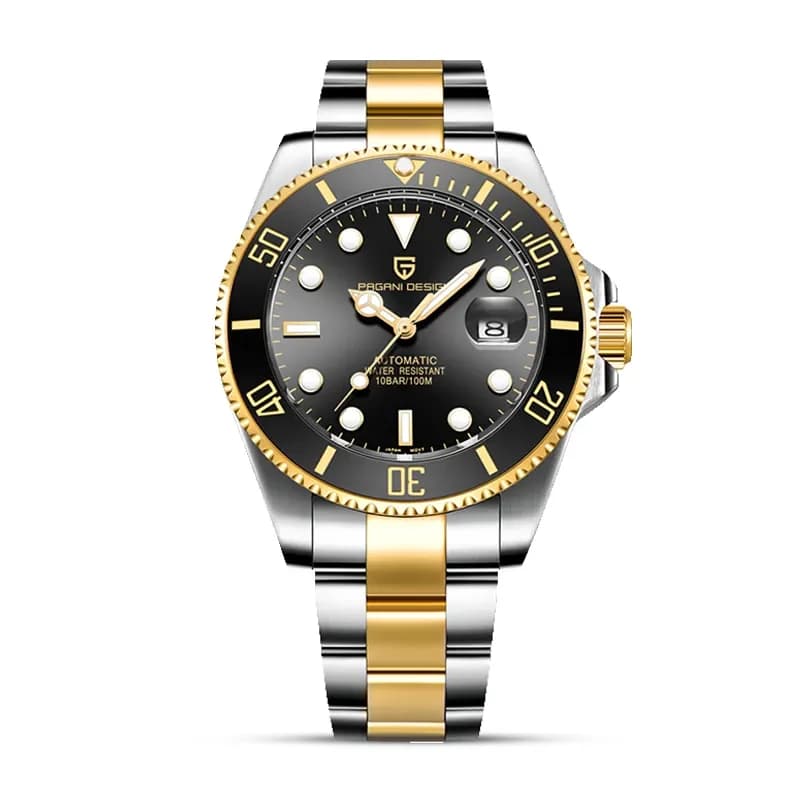 Pagani Design PD-1639 Submariner Two-tone Black Dial Men's Watch secondary view