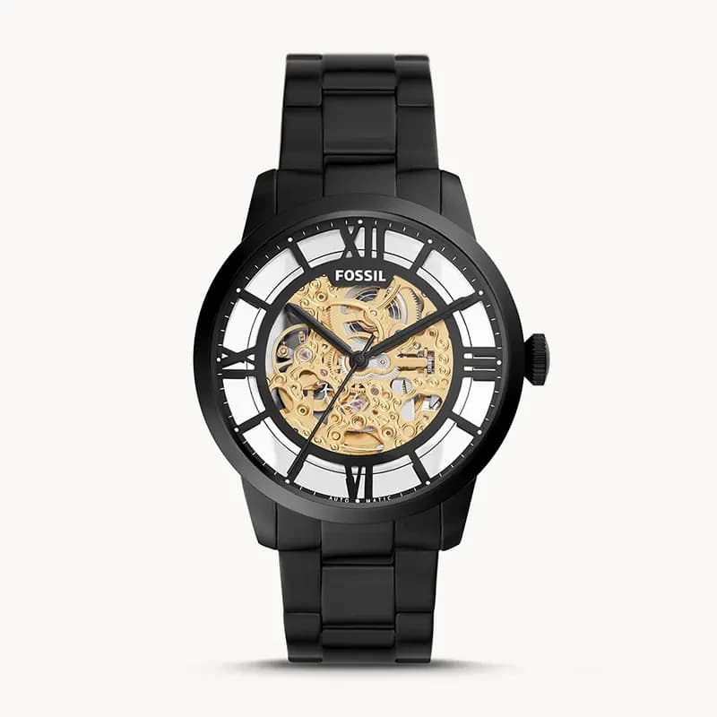 Fossil Townsman Automatic Skeleton Black Dial Men's Watch | ME3197