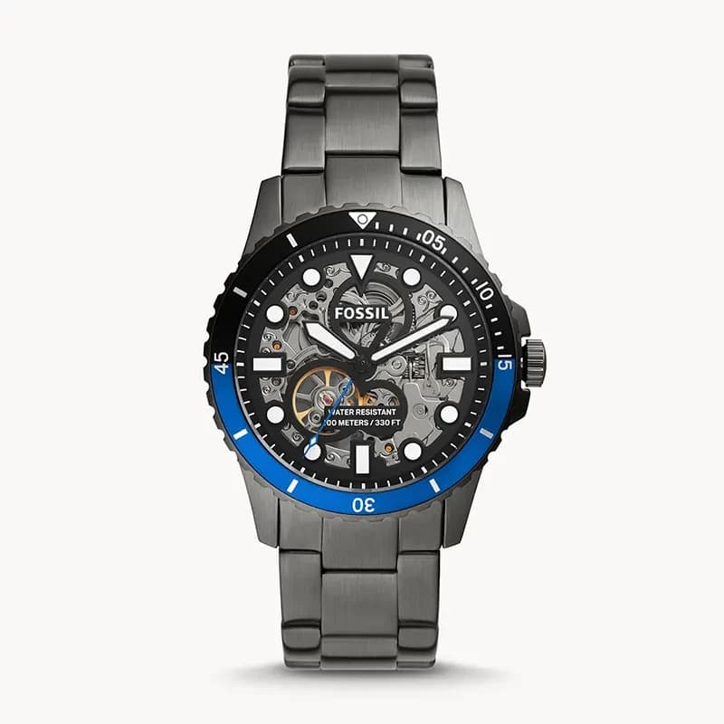 Fossil FB-01 Automatic Skeleton Black Dial Men's Watch | ME3201