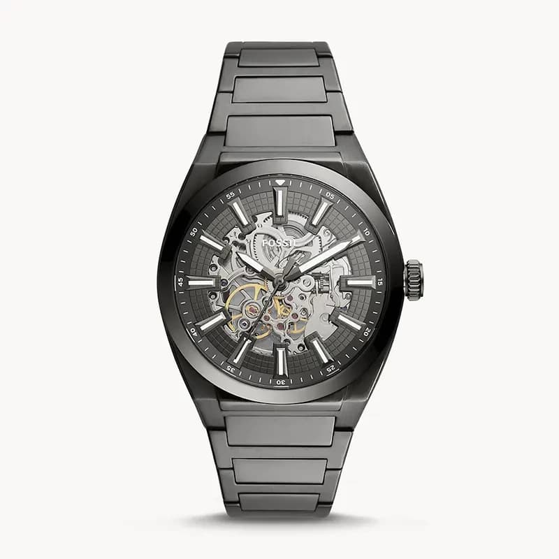 Fossil Everett Automatic Smoke Stainless Steel Men’s Watch | ME3206