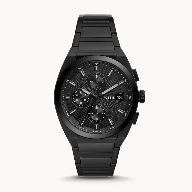 Fossil Everett Chronograph Black Dial Men's Watch | FS5797