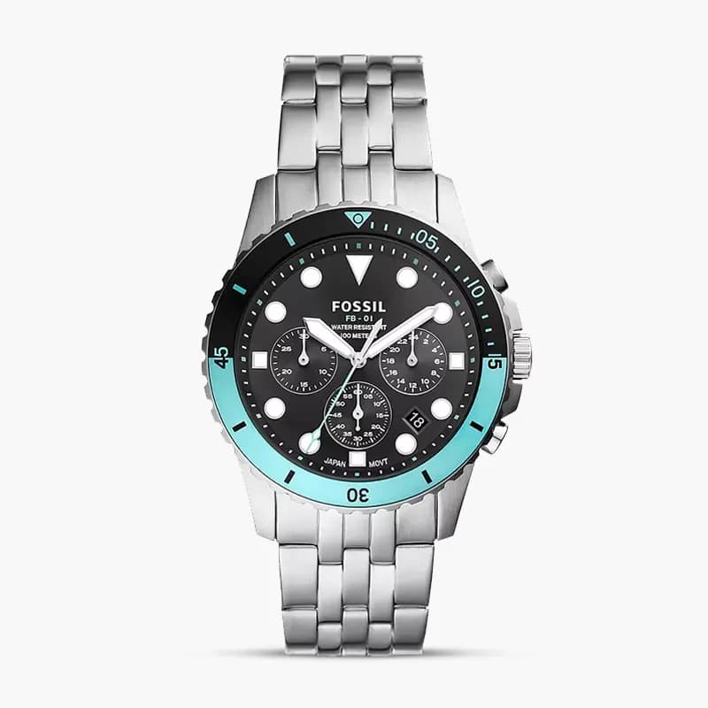 Fossil FB-01 Chronograph Black Dial Men's Watch | FS5827
