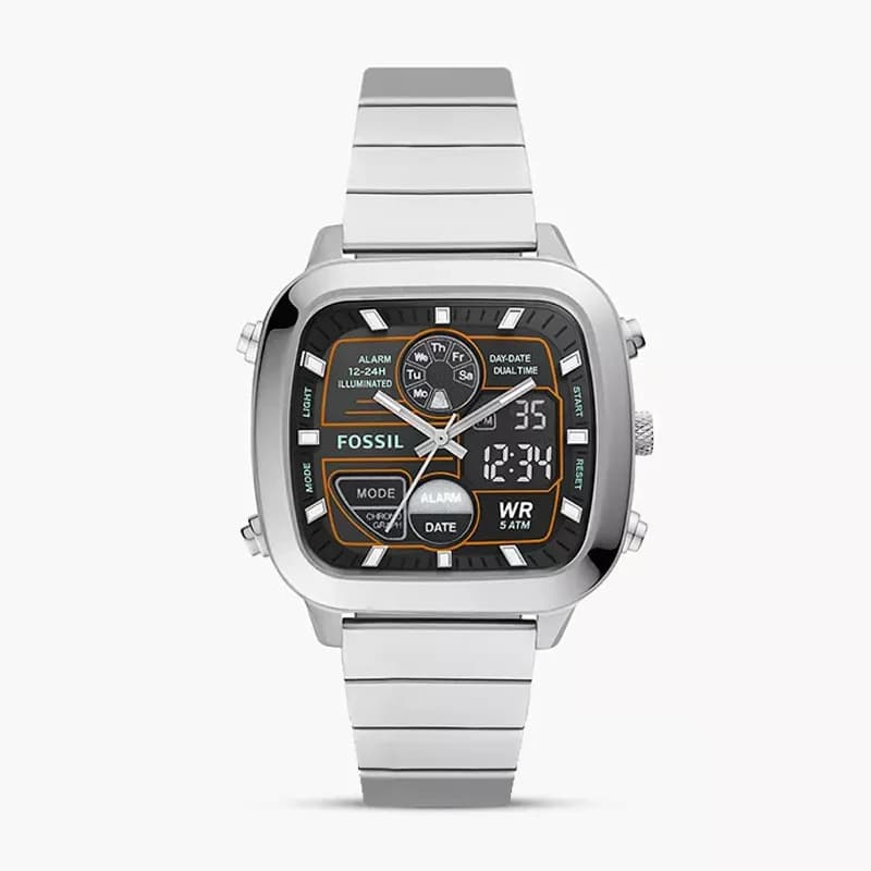 Fossil Retro Anadigital Dual-time Men's Watch | FS5890