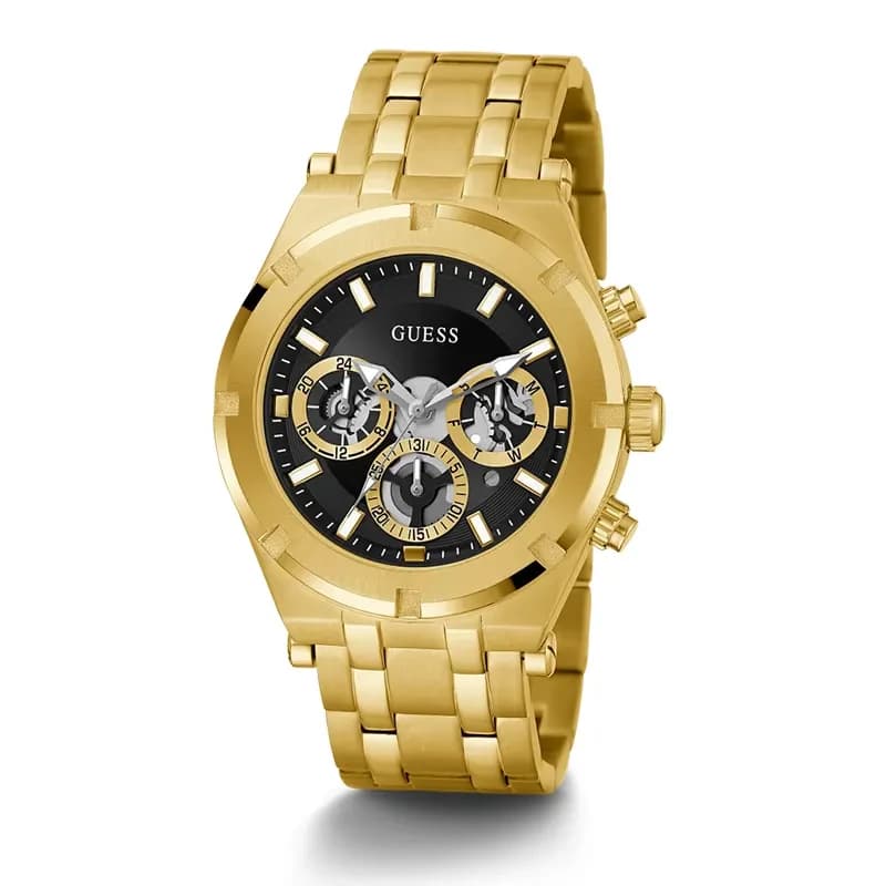 Guess Continental Black Dial Men's Watch | GW0260G2