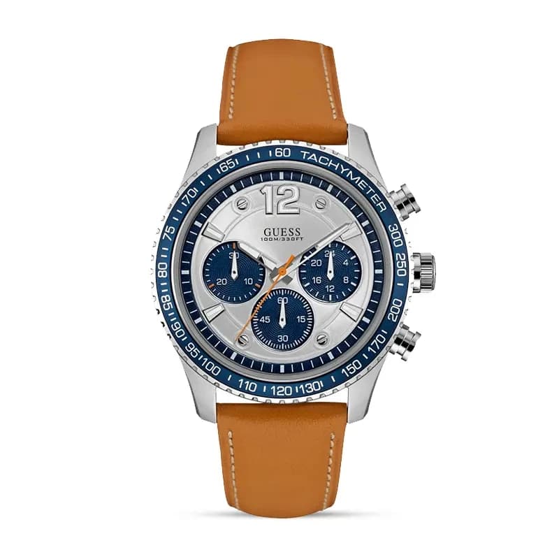Guess Fleet Chronograph Silver Dial Men's Watch | W0970G1