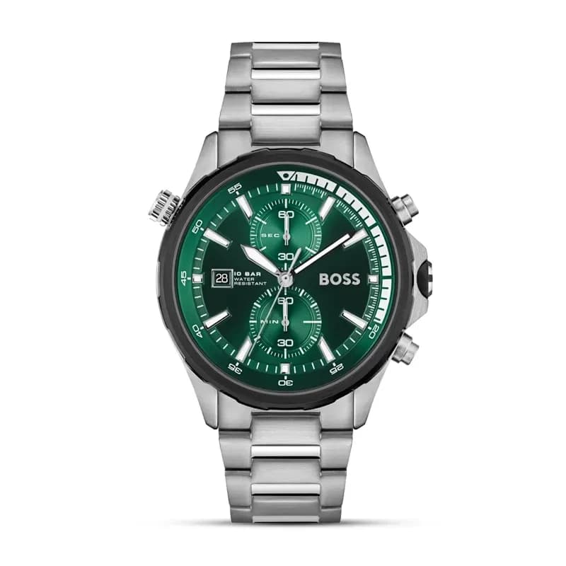 Hugo Boss Globetrotter Chronograph Green Men's Watch | 1513930