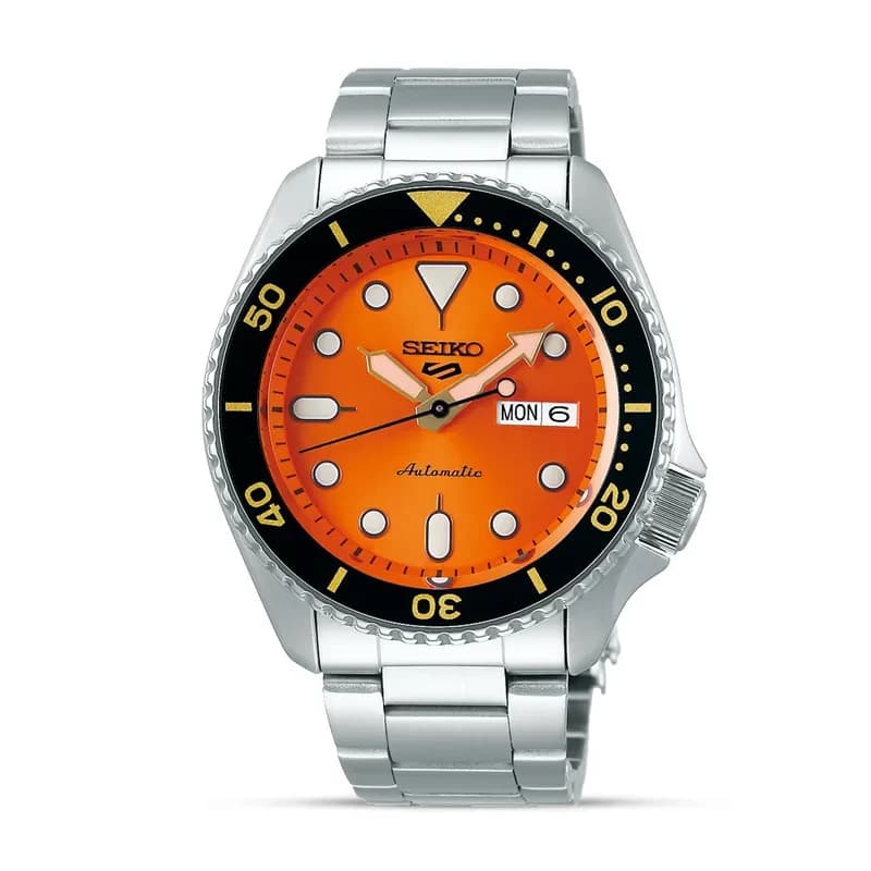 Seiko 5 Sports Automatic Orange Dial Men's Watch | SRPD59K1
