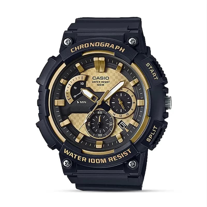 Casio MCW-200H-9AVDF Youth Chronograph Gold Dial Men's Watch