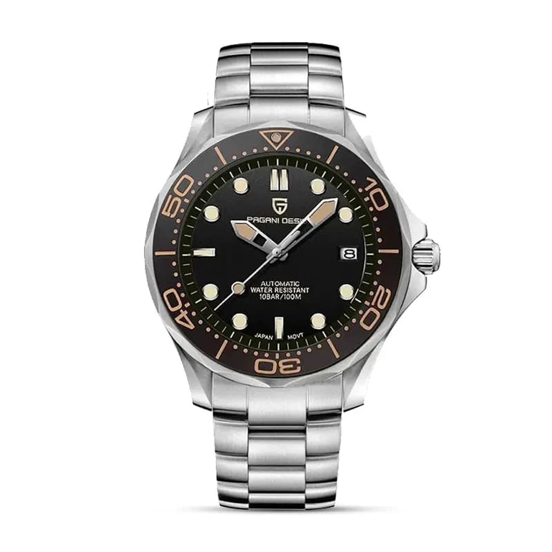 Pagani Design PD-1667 Seamaster Automatic Black Dial Men's Watch