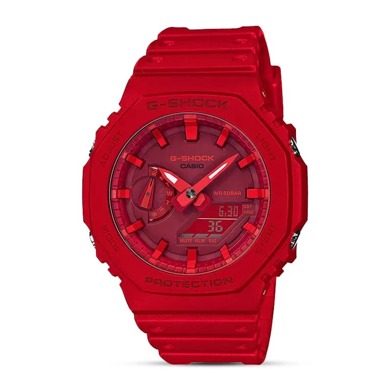 Casio G-Shock GA-2100-4A Carbon Core Guard Red Men's Watch