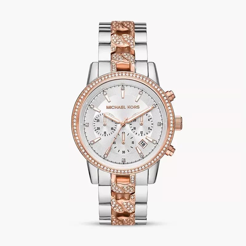 Michael Kors Ritz Chronograph Two-Tone Ladies Watch | MK6938