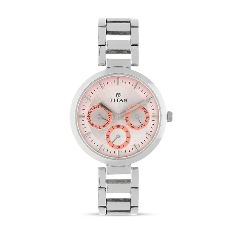 Titan 2480SM05 Workwear Pink Dial Ladies Watch