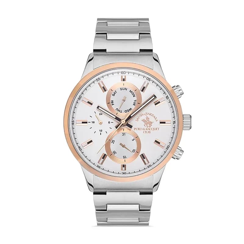 Santa Barbara Polo & Racquet Club White Dial Men's Watch | SB.1.10388-3