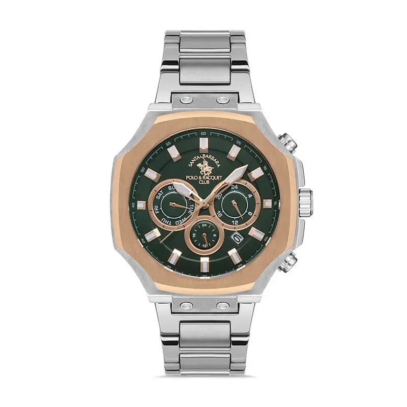Santa Barbara Polo & Racquet Club Green Dial Men's Watch | SB.1.10416-3