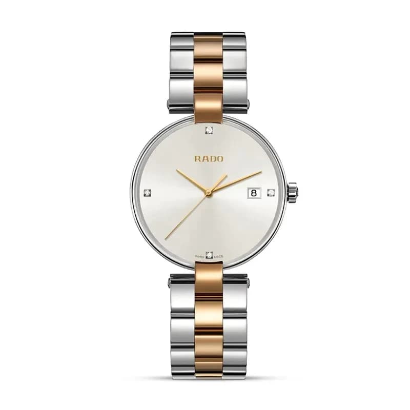Rado Coupole Jubile White Dial Two-tone Ladies Watch | R22852713
