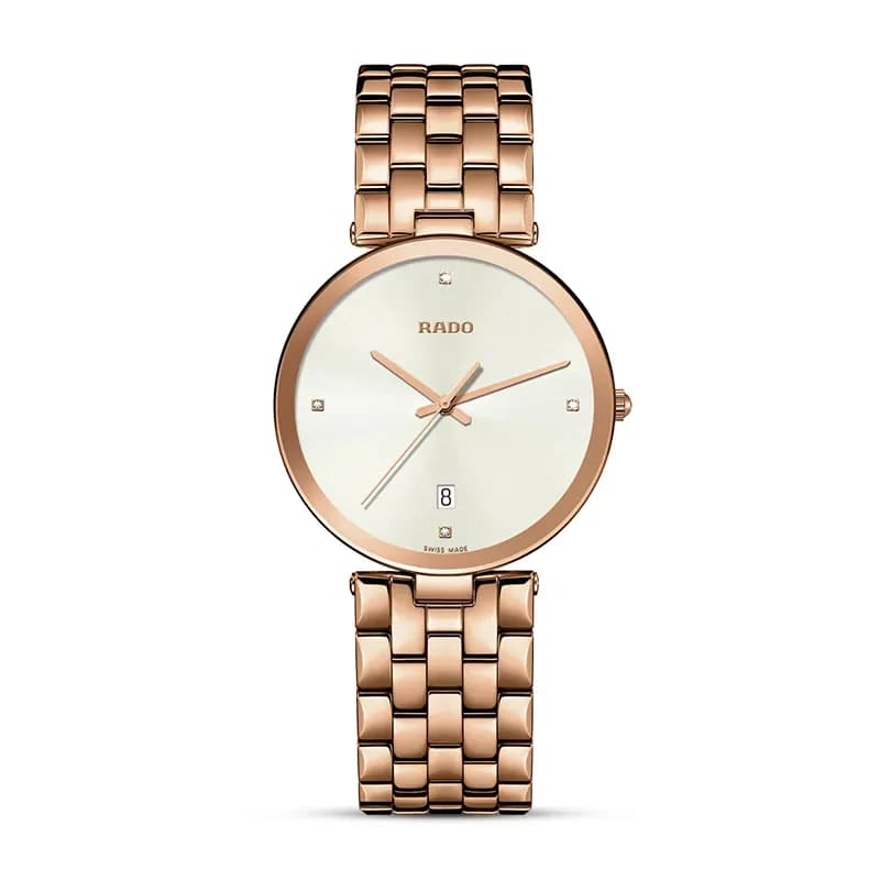 Rado Florence White Dial Rose Gold-tone Ladies Watch | R48869734