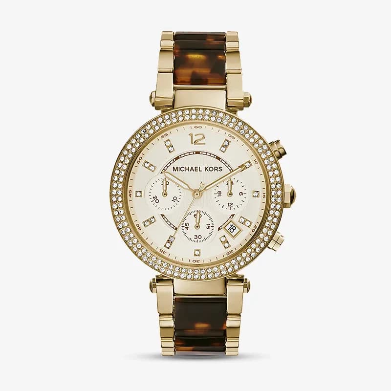 Michael Kors Parker Tortoise Acetate Ladies Watch | MK5688