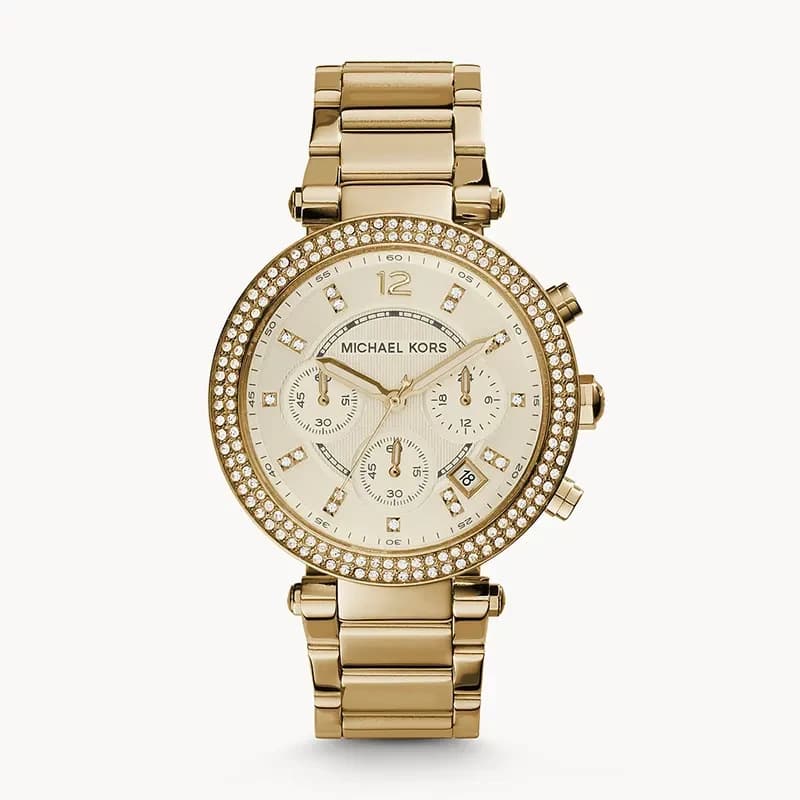 Michael Kors Parker Chronograph Champagne Dial Ladies Watch | MK5354