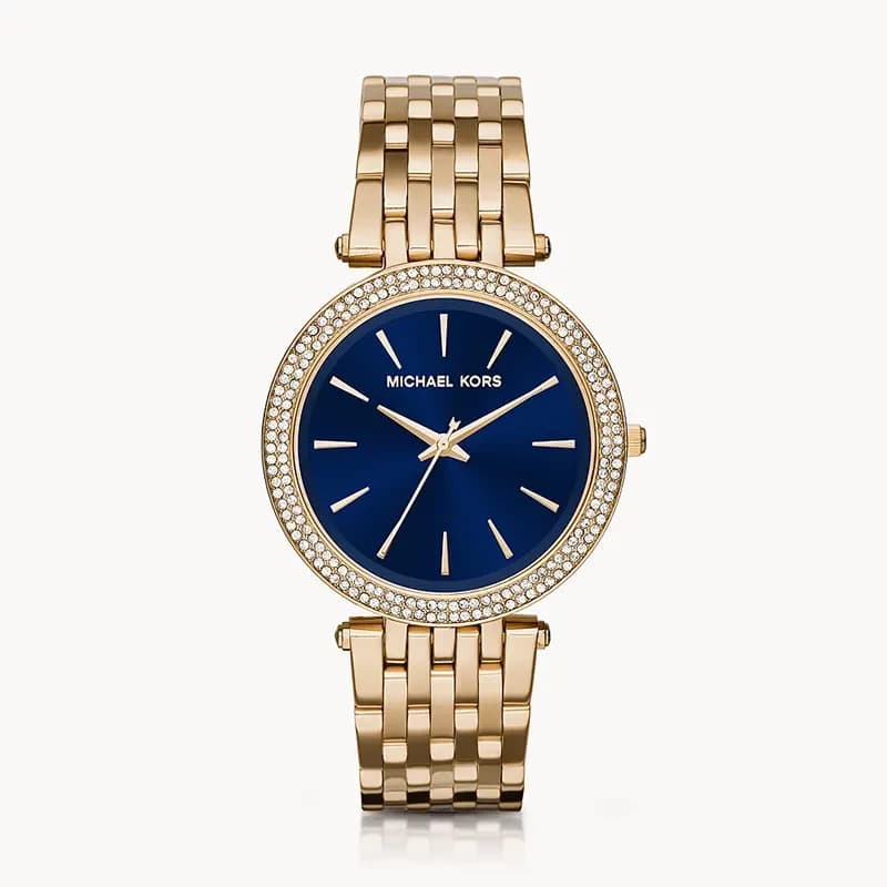 Michael Kors Darci Blue Dial Gold-tone Ladies Watch | MK3406