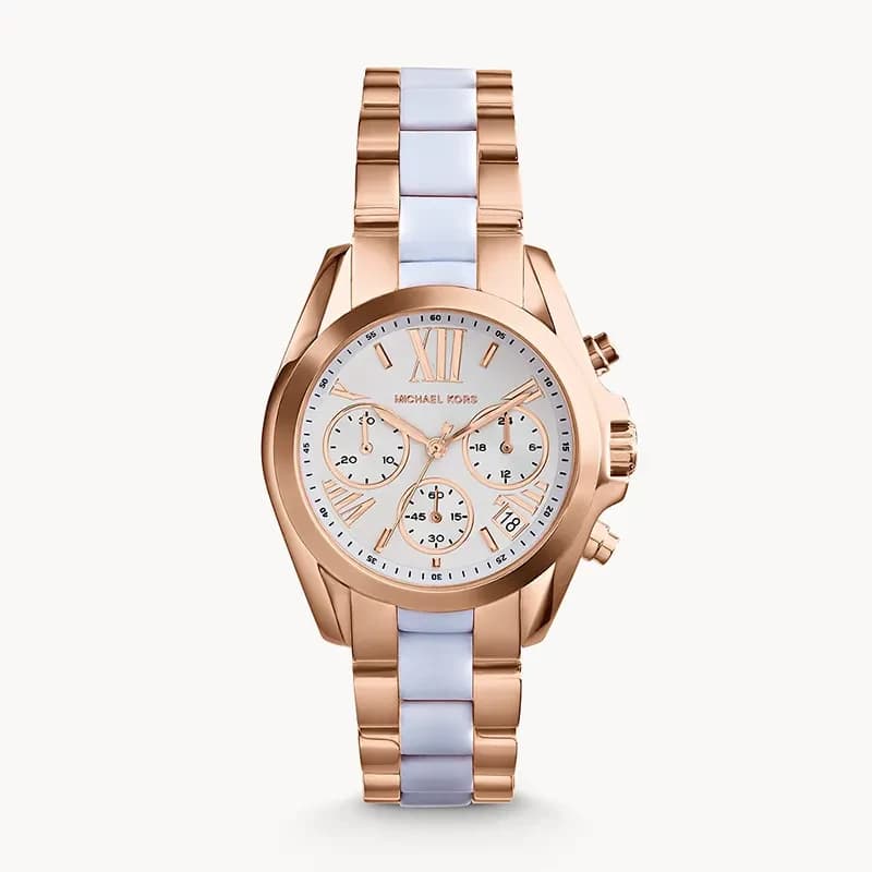 Michael Kors Mini Bradshaw Chronograph White Dial Ladies Watch | MK5907