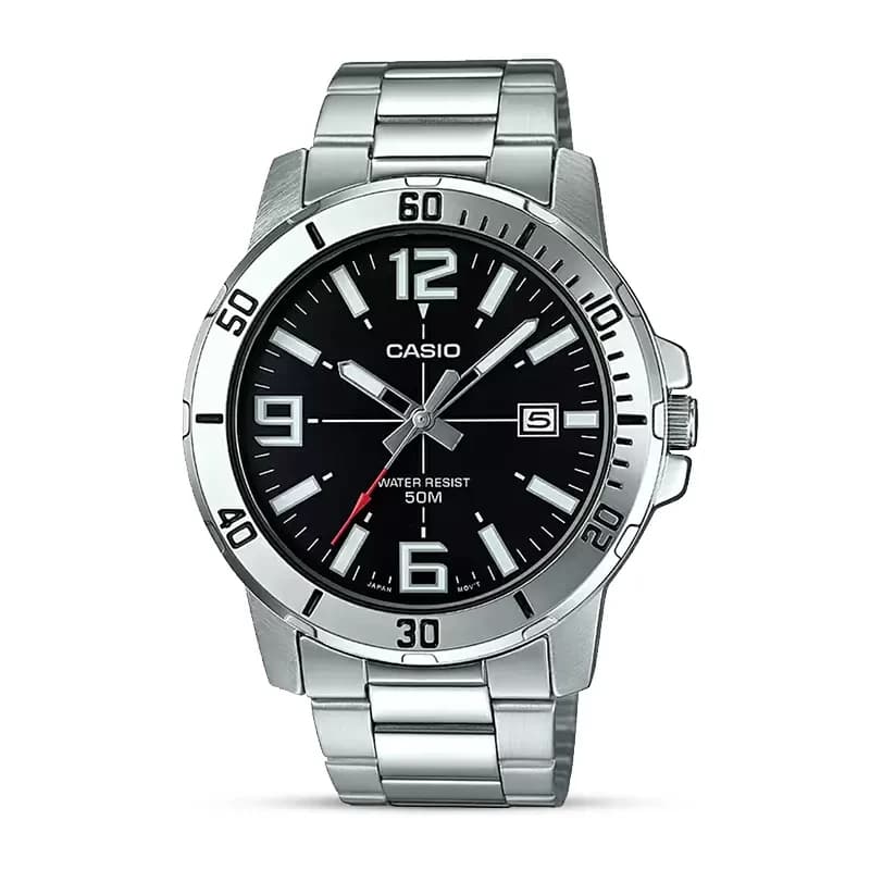 Casio Enticer MTP-VD01D-1BV Black Dial Men's Watch