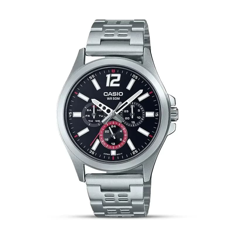 Casio MTP-E350D-1BV Sporty Black Dial Men's Watch