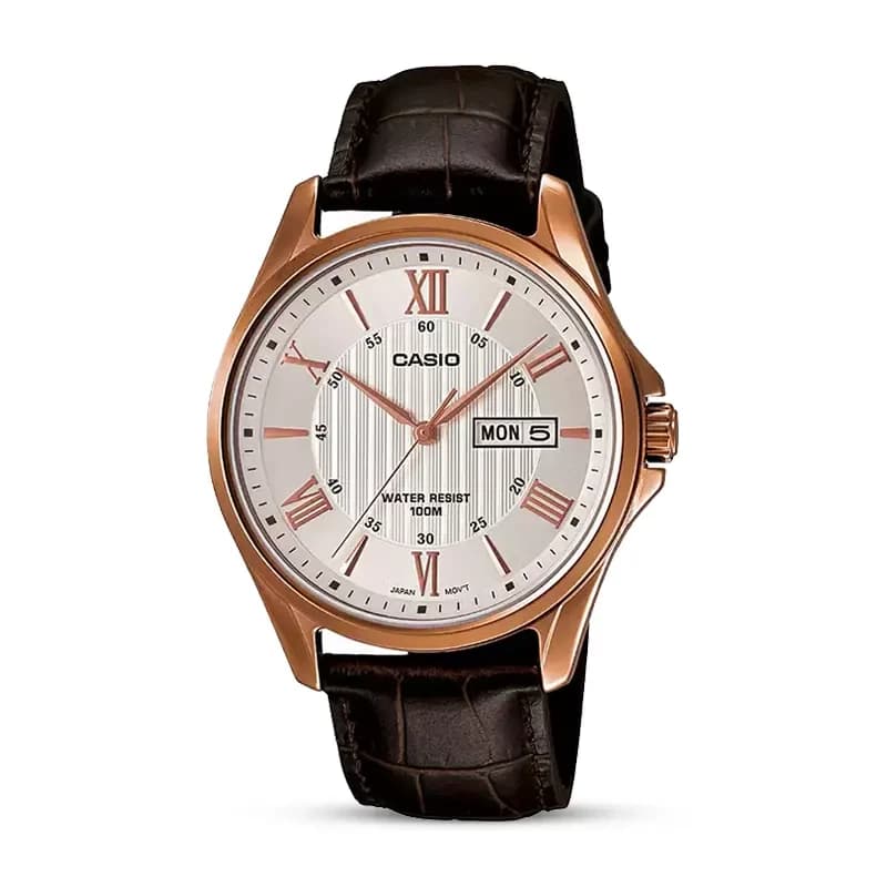 Casio MTP-1384L-7AV Date Day Grey Dial Men's Watch