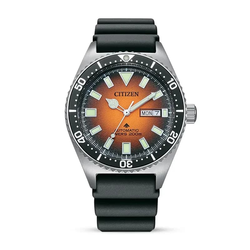Citizen Promaster Diver's Automatic Orange Dial Men's Watch | NY0120-01Z