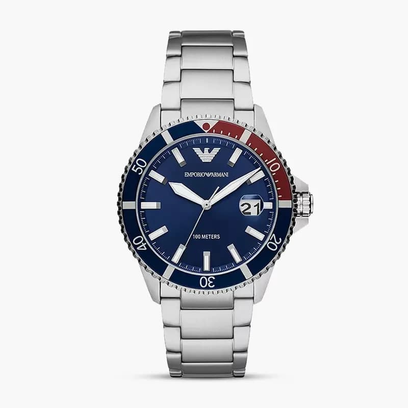 Emporio Armani Sea Explorer 'Pepsi' Blue Dial Men's Watch | AR11339