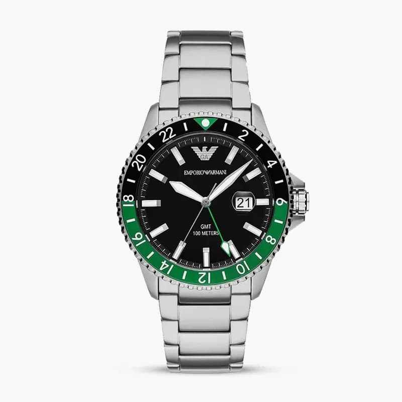 Emporio Armani Sea Explorer GMT 'Batman' Men's Watch | AR11589