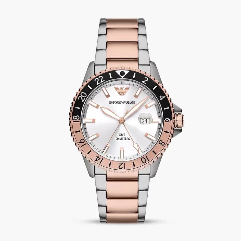 Emporio Armani Sea Explorer GMT White Dial Men's Watch | AR11591