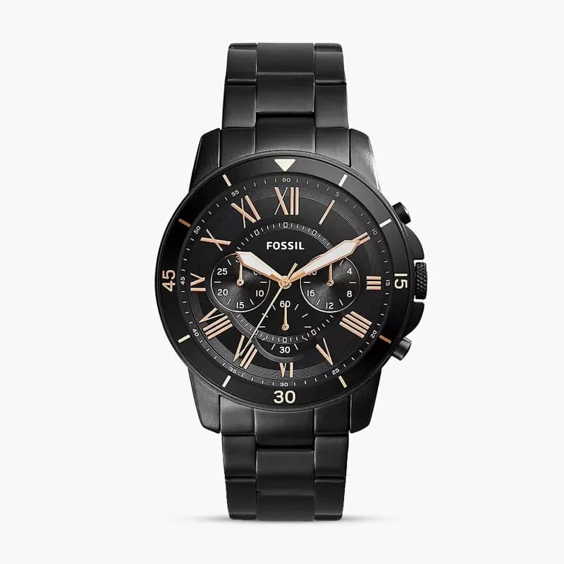 Fossil Grant Chronograph Black Dial Men's Watch | FS5374