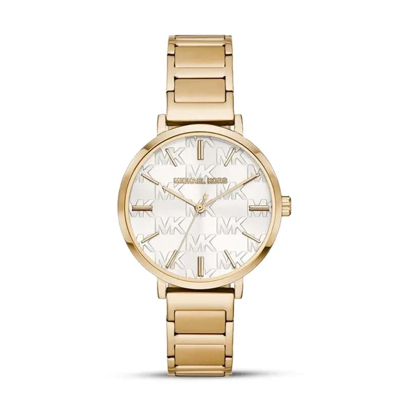 Michael Kors Addyson Gold-Tone Silver Dial Ladies Watch | MK4712