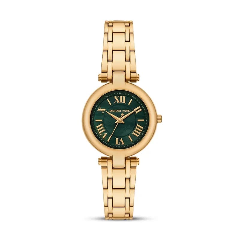 Michael Kors Laney Green Dial Gold-Tone Ladies Watch | MK4892