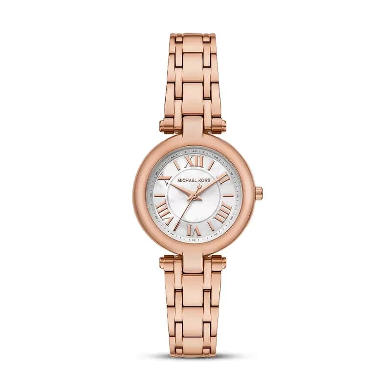 Michael Kors Laney White MOP Dial Rose Gold-Tone Ladies Watch | MK4893