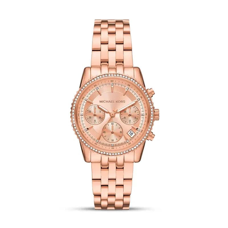 Michael Kors Mini Bryant Rose Dial Rose Gold-Tone Ladies Watch | MK7531
