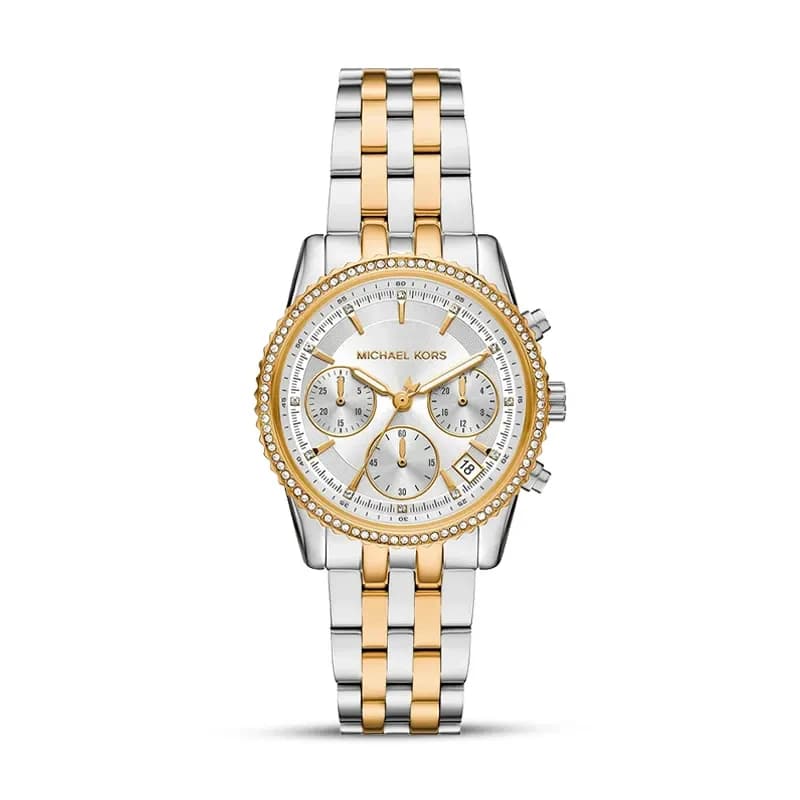 Michael Kors Mini Bryant Chronograph Pavé Two-Tone Ladies Watch | MK7532