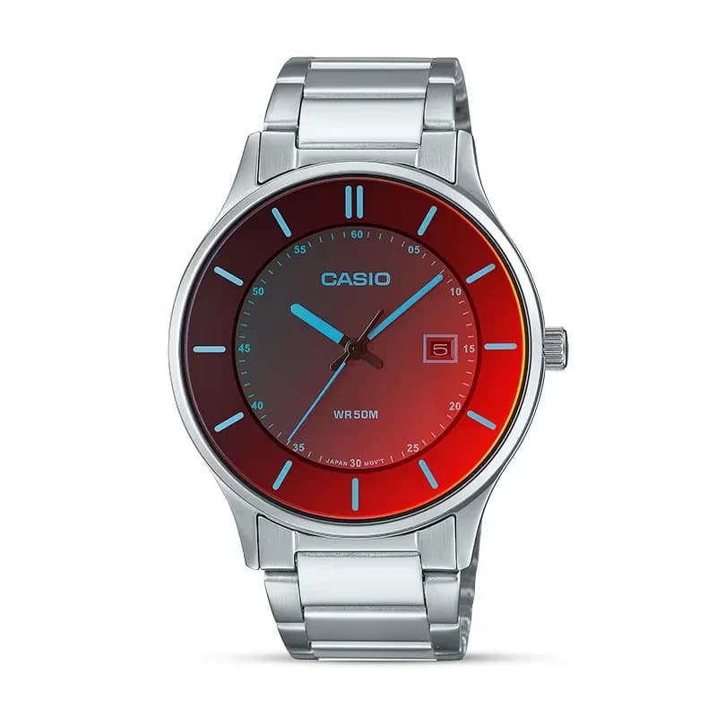 Casio Enticer MTP-E605D-1EV Red Dial Men's Watch