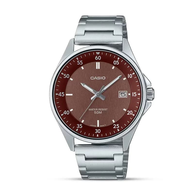 Casio MTP-E705D-5EVDF Enticer Maroon Dial Men's Watch