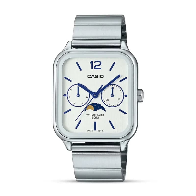 Casio Enticer MTP-M305D-7AV Silver Dial Men's Watch