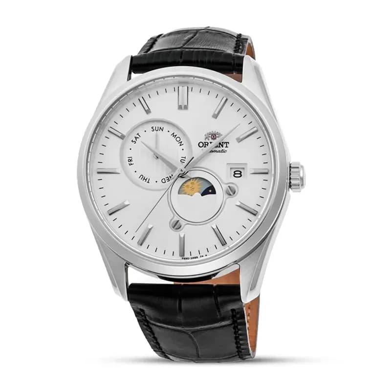 Orient Contemporary Sun and Moon White Dial Men's Watch | RA-AK0310S