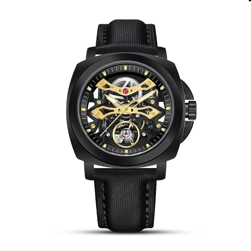 Pagani Design PD-YS017 Tourbillon Black Skeleton Dial Automatic Men's Watch