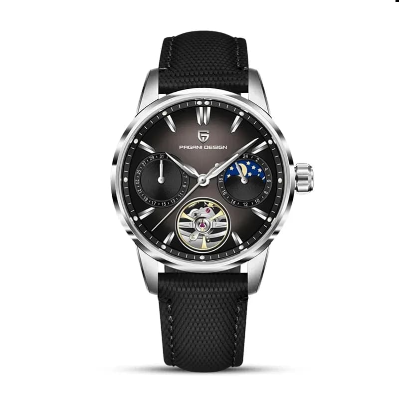 Pagani Design Tourbillon Moonphase Grey Dial Automatic Men's Watch | PD-YS021