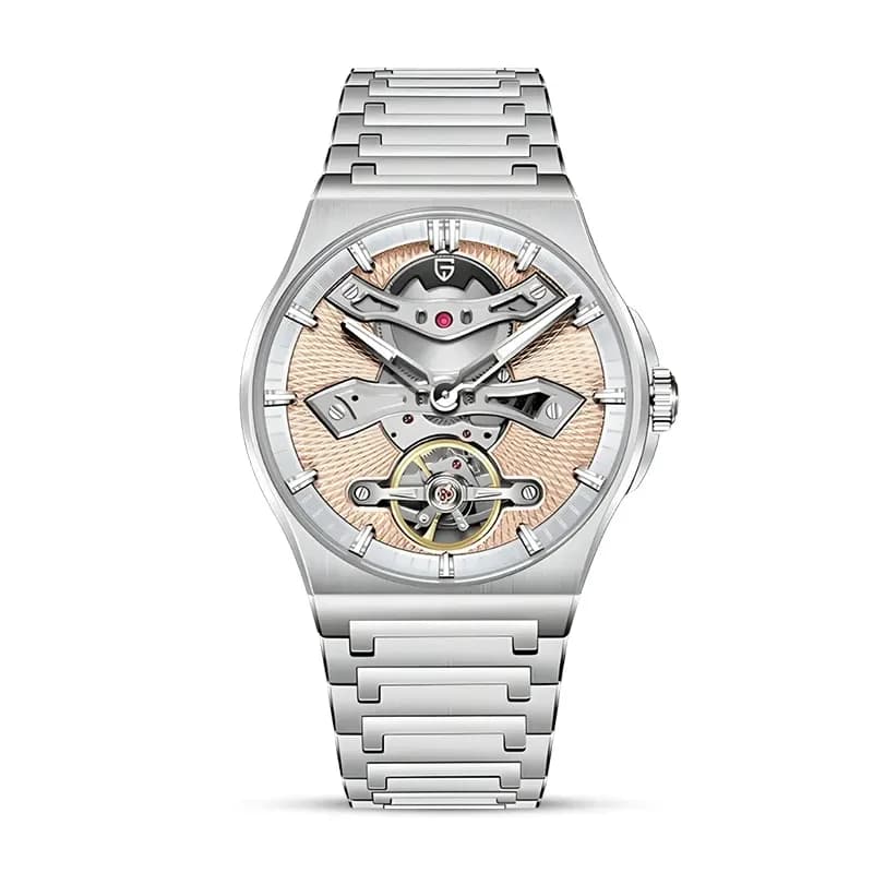 Pagani Design Tourbillon Salmon Pink Dial Automatic Men's Watch | PD-YS028
