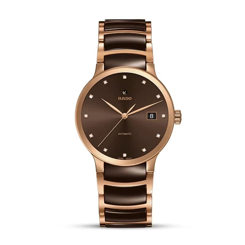 Rado Centrix Automatic Brown Dial Two-tone Men's Watch | R30036752