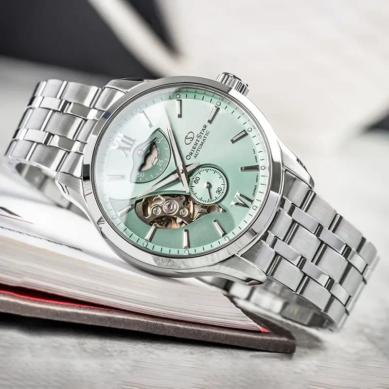 Orient Star Contemporary Layered Skeleton Mint Green Dial Limited Edition Men's Watch | RE-AV0B11E